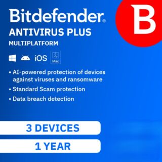 Bitdefender Antivirus Plus — 3 Devices, 1 Year