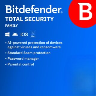 Bitdefender Total Security Family Pack — 25 Devices, 1 Year