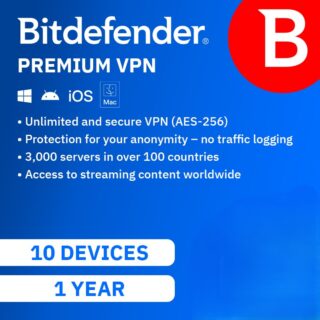 Bitdefender Premium VPN — 10 Devices, 1 Year